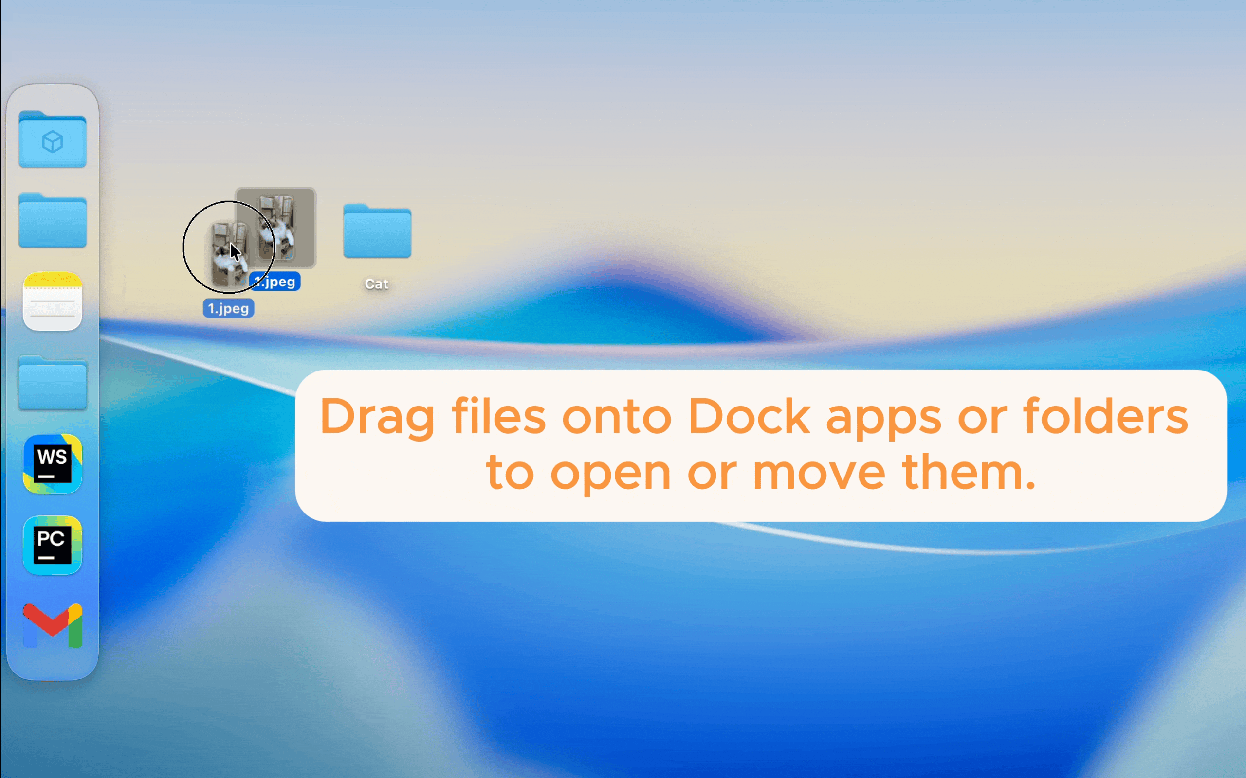 Drag Files to Open or Move