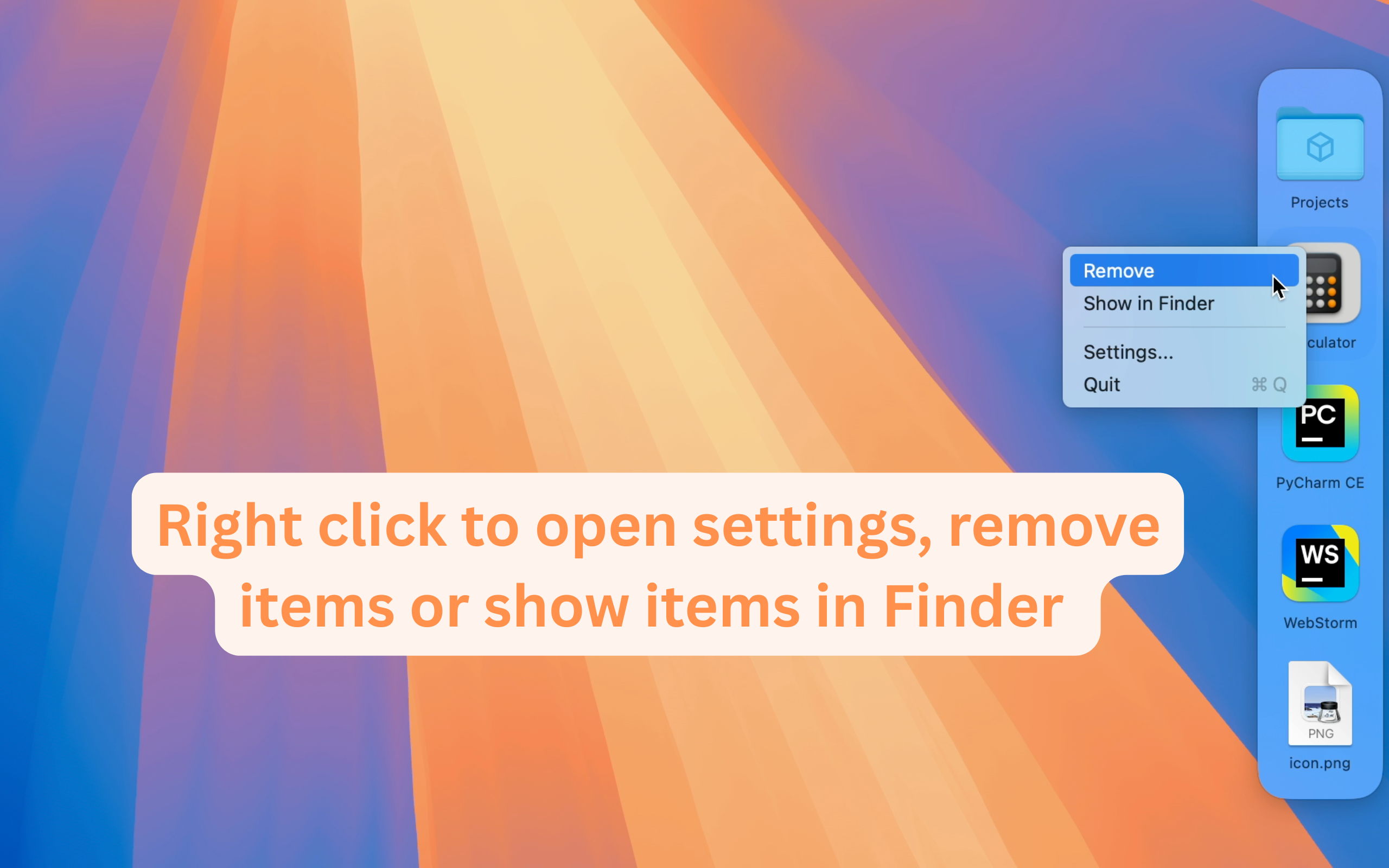 Right-Click Menu